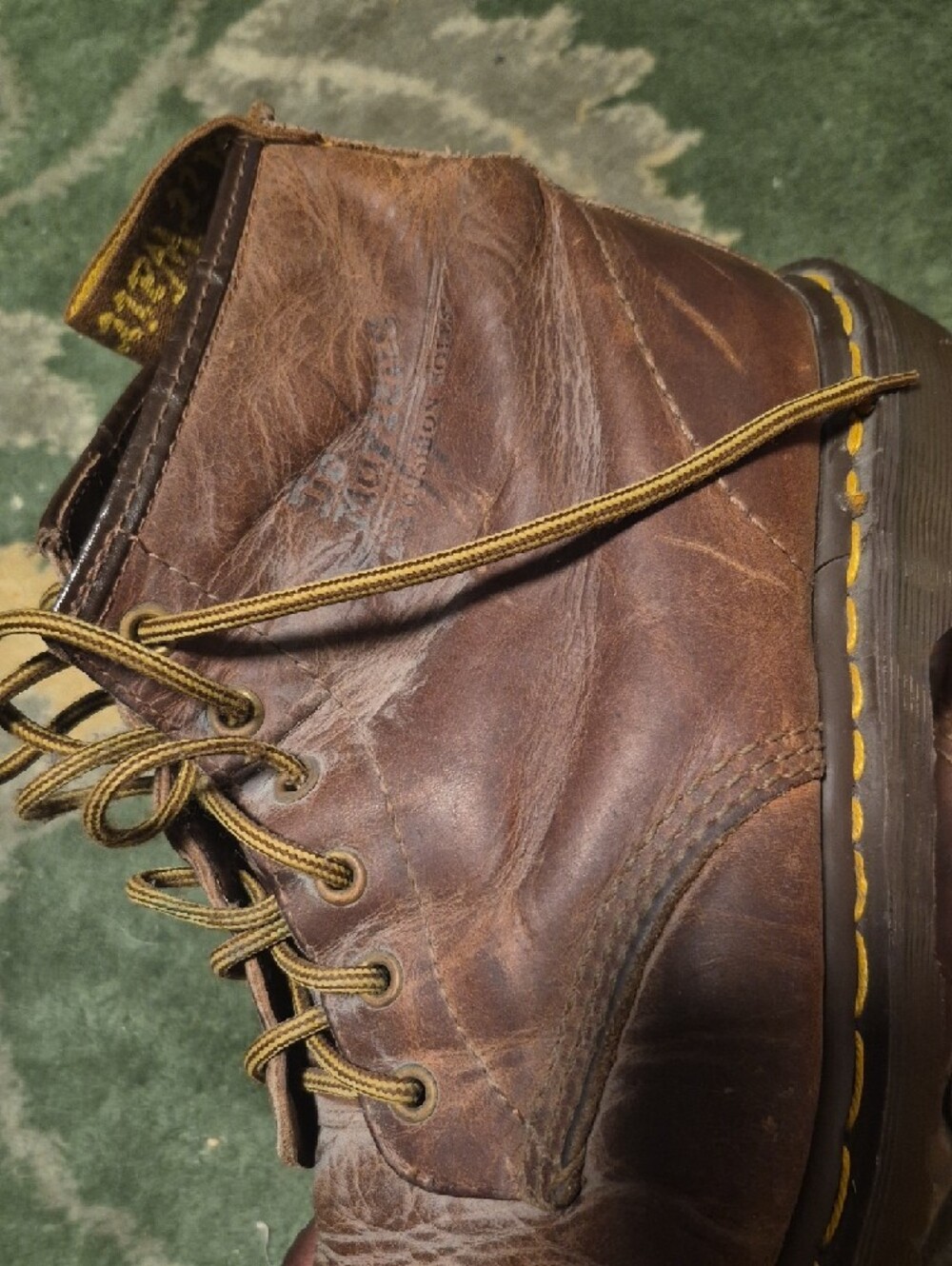 Dr. Martens Brown Leather Chukka Boots with Yellow Stitching - Picture 10 of 12